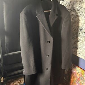 Calvin Klein Peaky Blinders look Men's Black Wool Trench Coat
